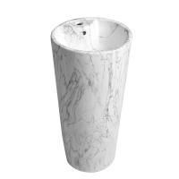 Раковина SantiLine 410*410*850, напольная (моноблок),  мраморный, SL-4008