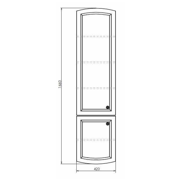 Шкаф-колонна Comforty "Палини-42" белый