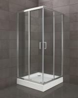 Душевая кабина BelBagno Uno-195 850x850x1950, прозрачное стекло, хромированный профиль, UNO-195-A-2-
