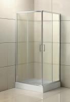 Душевая кабина BelBagno Uno 90*90*195, рифленое стекло, хромированный профиль, UNO-195-A-2-90-P-Cr