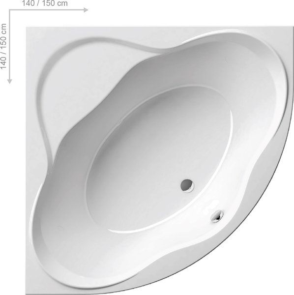 Ванна акриловая Ravak NEW DAY белая (Ванна акриловая Ravak NEW DAY 140x140 белая, C651000000)
