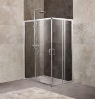 Душевая кабина BelBagno Unique 100-115*75-90*190, прозрачное стекло, хромированный профиль, UNIQUE-A