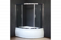 Шторка для ванны Royal Bath 170х100х150 см, хром/прозрачное  стекло, RB170ALP-T-CH