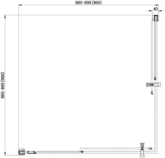 Душевая кабина Aquanet Delta Cube NPE1142 90x90, прозрачное стекло