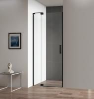 Душевая дверь Cezares Slider 80(90)*195 см, прозрачное стекло, черный матовый профиль, SLIDER-B-1-80