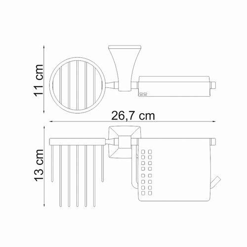 Держатель туалетной бумаги и освежителя WasserKRAFT Wern K-2500, K-2559