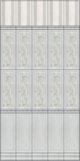 Плитка настенная Kerama Marazzi Кантри Шик 20х50 серый панель 7192