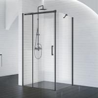Душевая кабина BelBagno Acqua 1200x900x1950, прозрачное стекло, чёрный матовый профиль, ACQUA-AH-1-1