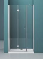 Душевая дверь BelBagno 1100x1950, прозрачное стекло, хромированный профиль, ALBANO-BS-13-30+80-C-Cr