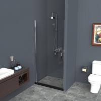 Душевая дверь BelBagno 600x1950, рифленое стекло, хромированный профиль, UNO-B-1-60-P-Cr
