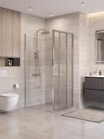 Душевая кабина BelBagno 80*100 см, профиль хром, UNO-195-AHF-31-80/100-C-Cr