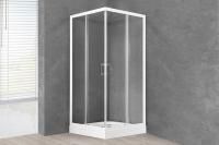 Душевая кабина Royal Bath 80х80х213, прозрачное стекло, белый профиль, RB 80HP-Т