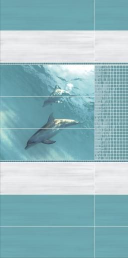 Плитка настенная Kerama Marazzi Искья 25х75 бирюзовый светлый 12080R