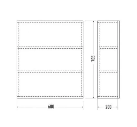 Зеркало-шкаф Mirsant Фарида 18/2 (60*70, 2 двери), УТ000094822