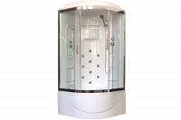 Гидромассажный бокс Royal Bath 90х90х217, прозрачное стекло, хромированный профиль, RB 90NRW-T-CH