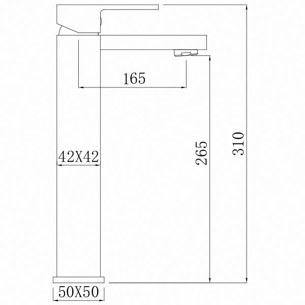 Смеситель Comforty для раковины, картридж 35 мм, черный матовый, FC045B-CMT