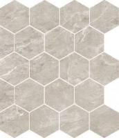 Мозаика Marble Porcelain Nuvola grigio гексагон 267x308