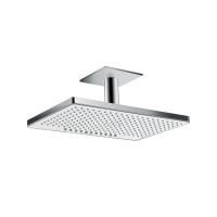 Верхний душ с душевым кронштейном Hansgrohe Rainmaker Select 460 2jet, хром/белый, 24004400