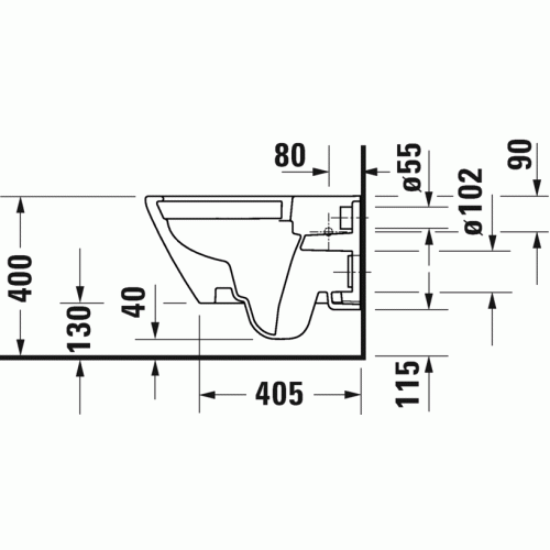 Унитаз подвесной Duravit D-Neo Rimless с сиденьем микролифт, 45770900A1