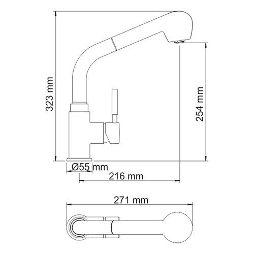 Смеситель для кухни WasserKRAFT Кухонные смесители, A8237