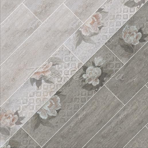 Керамогранит Kerama Marazzi Поджио 20х80 Цветы беж SG704300R