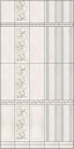 Плитка настенная Kerama Marazzi Кантри Шик 20х50 серый панель 7192