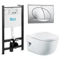 ПЭК Roca Меридиан / Meridian 480мм унитаз+сид.микр.+инстал.+кнопка, 7.8931.0.411.0