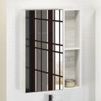 Зеркало-шкаф Comforty "Прага-60" дуб белый