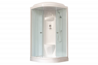 Гидромассажный бокс Royal Bath 90х90х217,  белое/прозрачное стекло, белый профиль, RB 90HK6-WT