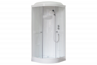 Гидромассажный бокс Royal Bath  90х90х217, прозрачное стекло, белый профиль, RB 90HK1-T