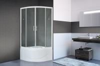 Душевая кабина Royal Bath 90х90х200, прозрачное стекло, белый профиль, RB 90BK-T