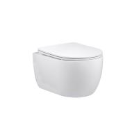 Унитаз подвевной Vincea Evo, с сиденьем Slim soft-close, Rimless, белый, VT1-34S
