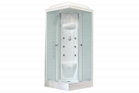 Гидромассажный бокс Royal Bath 90х90х217, белое/матовое стекло, белый профиль, RB 90HP7-WС