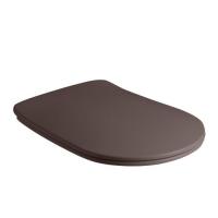Сиденье с крышкой Kerasan Nolita SLIM (микролифт), Borgogna matt, петли хром, 539175