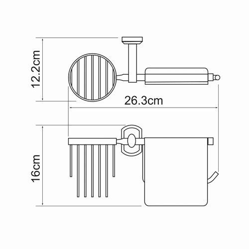 Держатель туалетной бумаги и освежителя WasserKRAFT Oder K-3000, K-3059