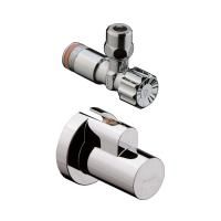 Вентиль угловой Hansgrohe с накладкой G 3/8, хром, 13954000