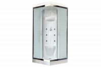 Гидромассажный бокс Royal Bath 80х80х217, белое/матовое стекло, хромированный профиль, RB 80HP7-WС-С