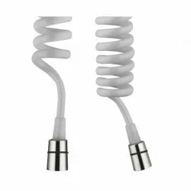 Шланг для гигиенической лейки Potato P59-157 WHITE, пружина 150 см, (в пакете), белый