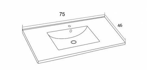 Раковина Sanita Luxe QUADRO 75