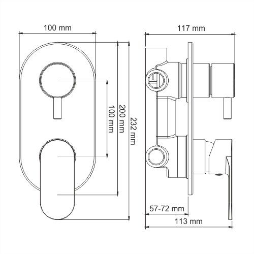 Смеситель для душа WasserKRAFT Mindel, 8571