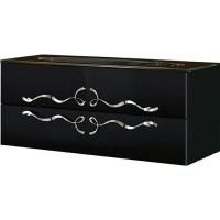 Тумба подвесная Clarberg Due amanti 120 с умывальником Elegance 120, цвет черный БЕЗ РУЧЕК, DUE0112B