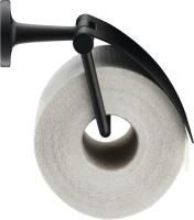 Держатель Duravit Starck T для туалетной бумаги с крышкой, настенный, чёрный матовый, 99404600