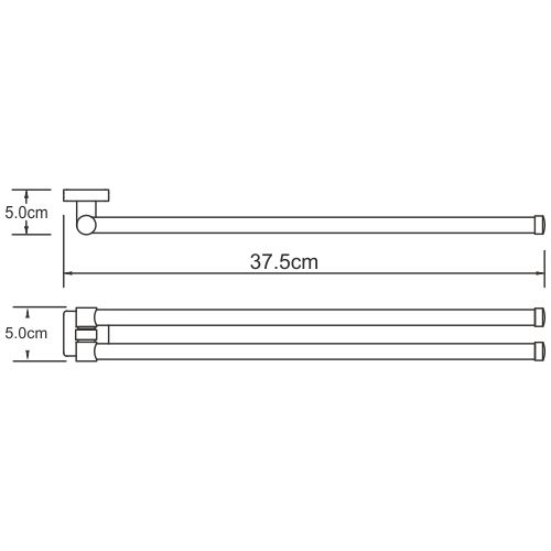 Держатель полотенец WasserKRAFT Dill K-3900, K-3931