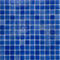 Мозаика стеклянная Zetoglass на сетке, лист 32х32 см, чип 25х25 мм, T-277
