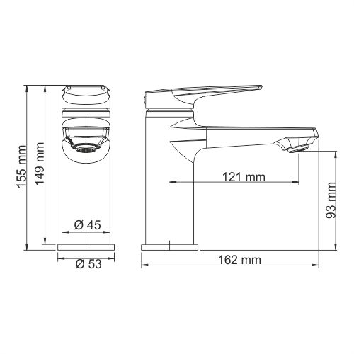 Смеситель для раковины WasserKRAFT Lopau 3200, 3203