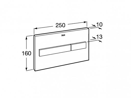 Смывная клавиша Roca DUPLO IN-WALL двойная, PL7 черная мат/глянц стеклянная, 7.8900.8.830.8