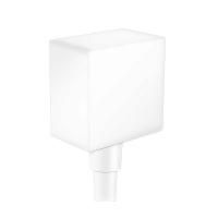 Шланговое подключение Hansgrohe FixFit Square с клапаном обратного тока, белый матовый, 26455700