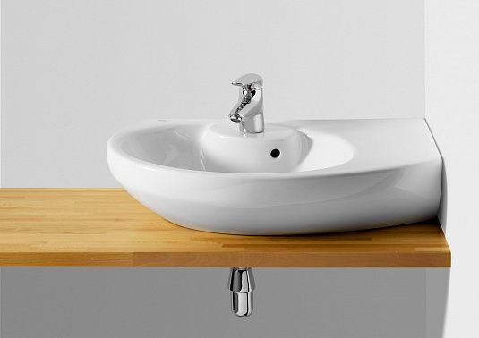 Раковина Roca DAMA SENSO COMPACTO 680х425х190 мм, угловая правая, 7.3275.1.900.0