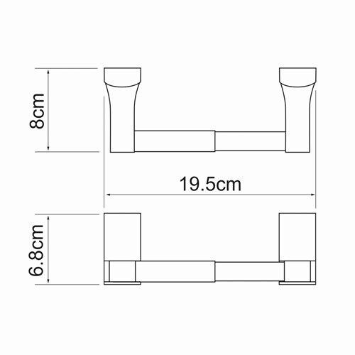 Держатель туалетной бумаги WasserKRAFT Leine K-5000, K-5022