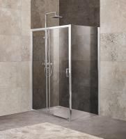 Душевая кабина BelBagno Unique (1100-1250)x800x1900, прозрачное стекло, хромированный профиль, UNIQU